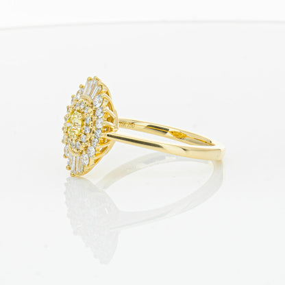 18ct Yellow Gold Yellow Diamond Ring