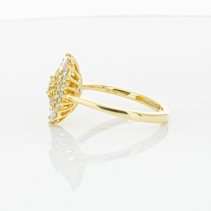 18ct Yellow Gold Yellow Diamond Ring