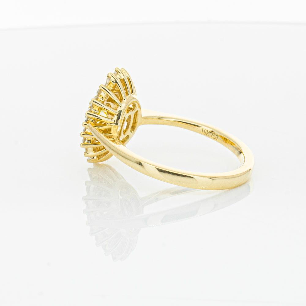 18ct Yellow Gold Yellow Diamond Ring