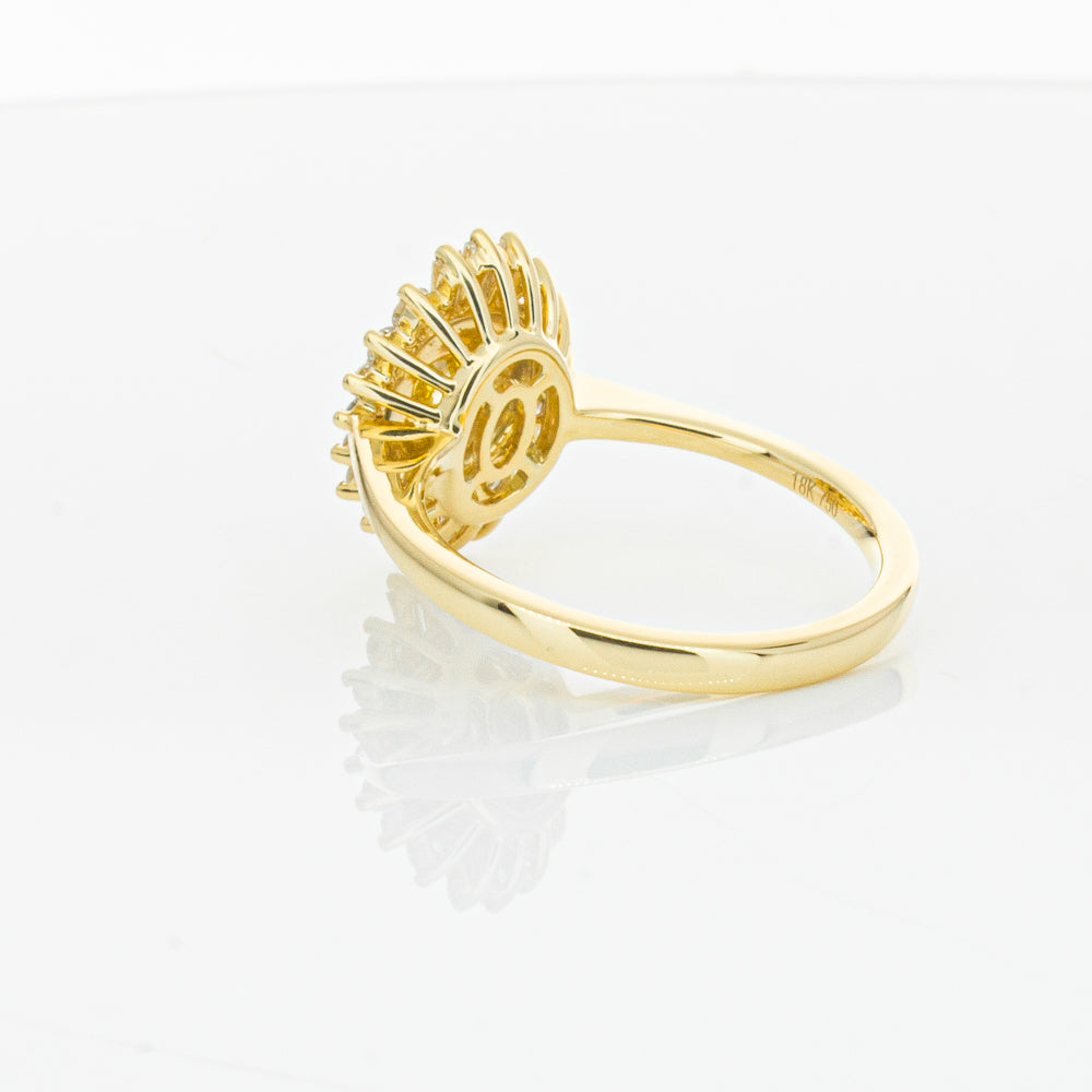 18ct Yellow Gold Yellow Diamond Ring