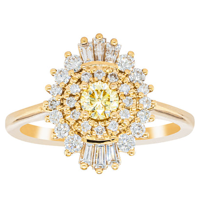 18ct Yellow Gold Yellow Diamond Ring