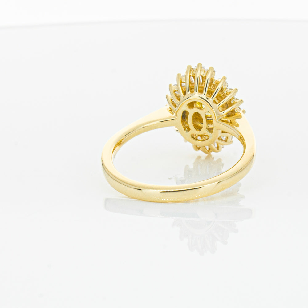 18ct Yellow Gold Yellow Diamond Ring