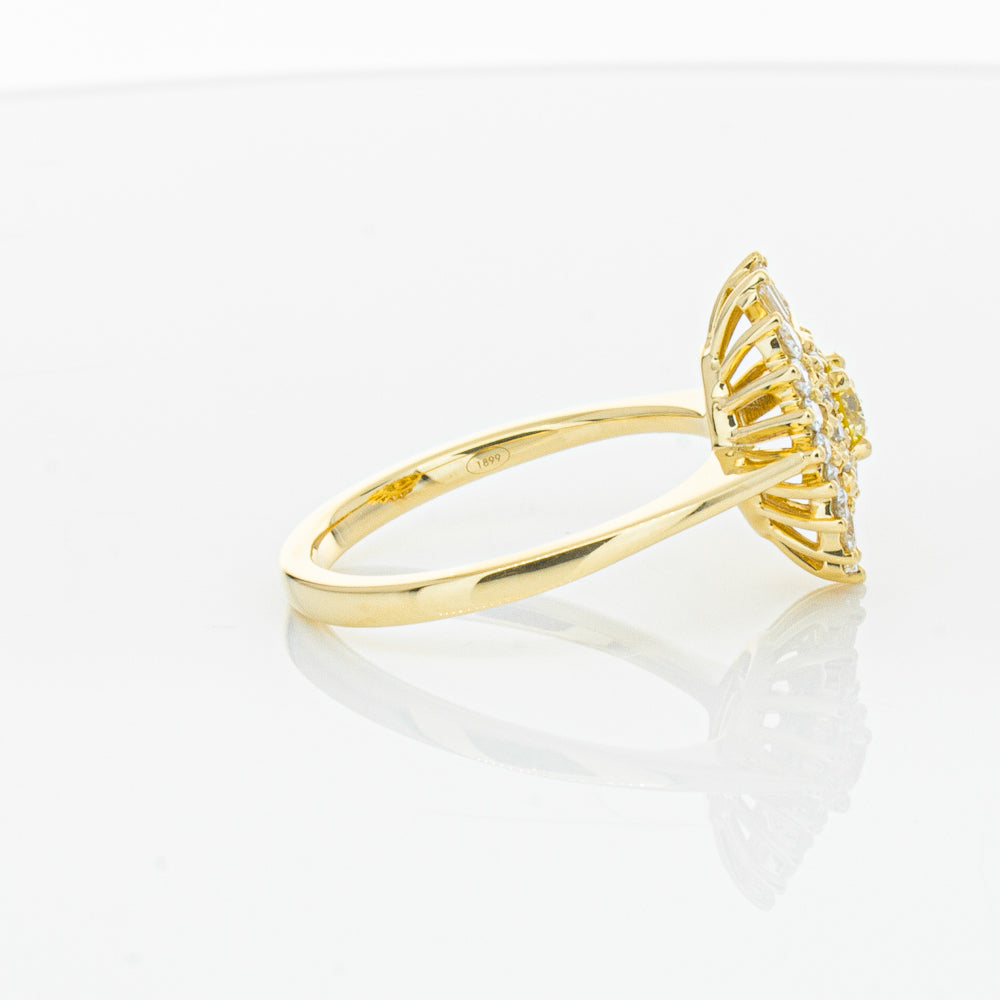 18ct Yellow Gold Yellow Diamond Ring