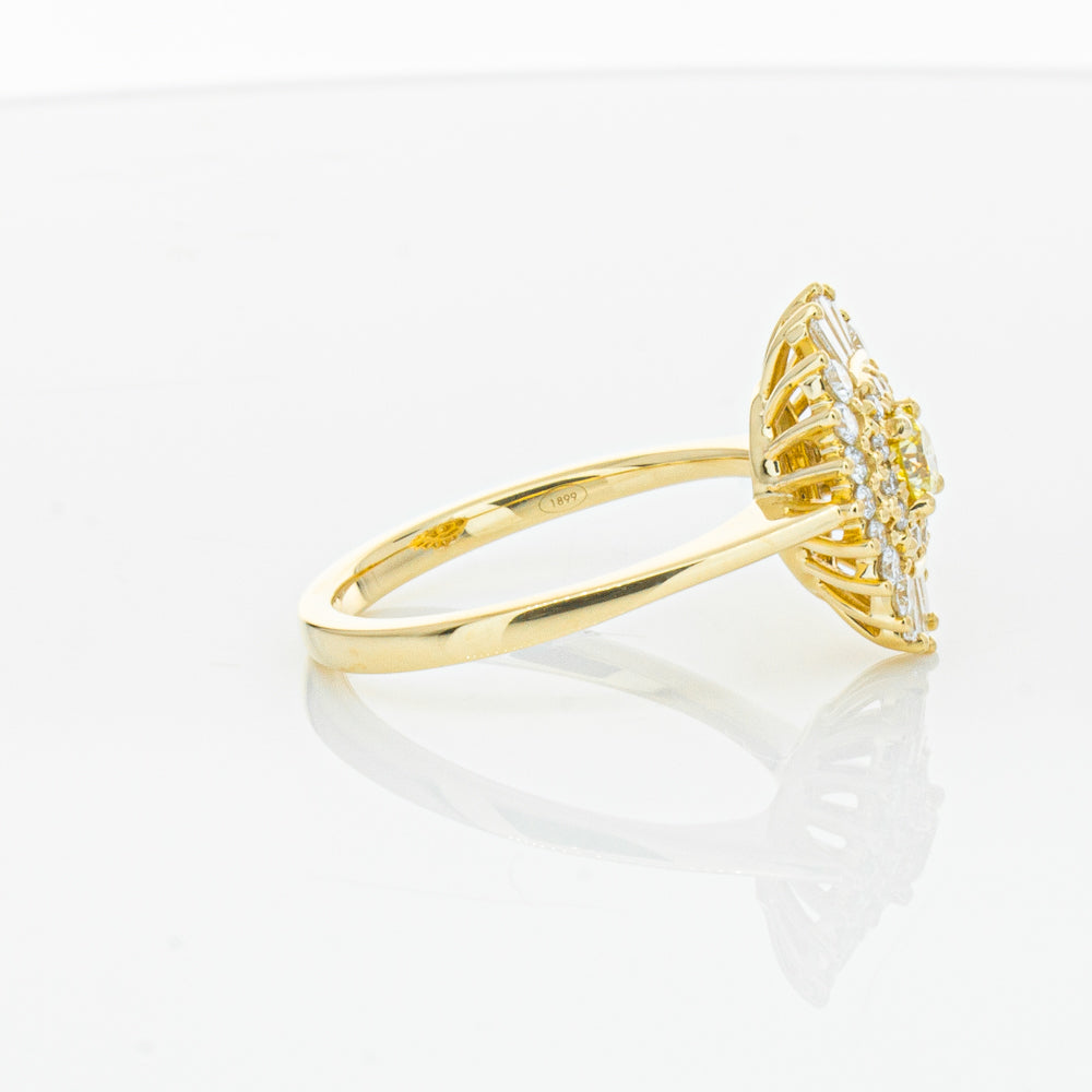 18ct Yellow Gold Yellow Diamond Ring