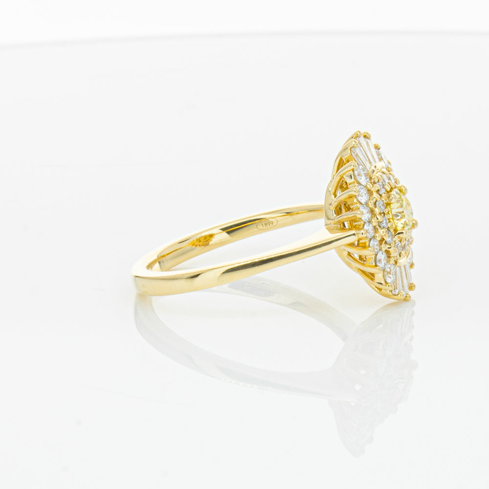 18ct Yellow Gold Yellow Diamond Ring