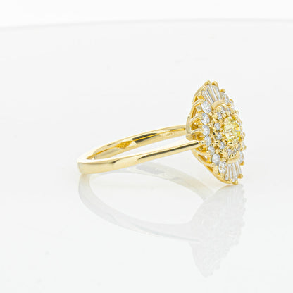 18ct Yellow Gold Yellow Diamond Ring