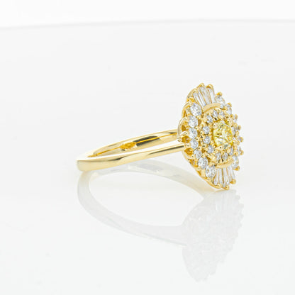 18ct Yellow Gold Yellow Diamond Ring