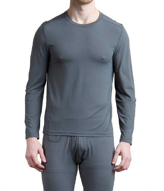 Give-N-Go Performance Base Layer Crew Tee In Dark Pebble