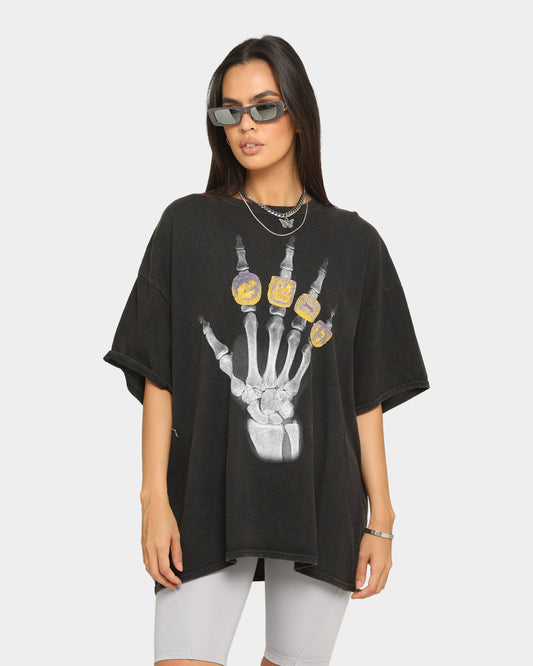 Goat Crew Hand Of Champions Vintage T-Shirt Black Wash