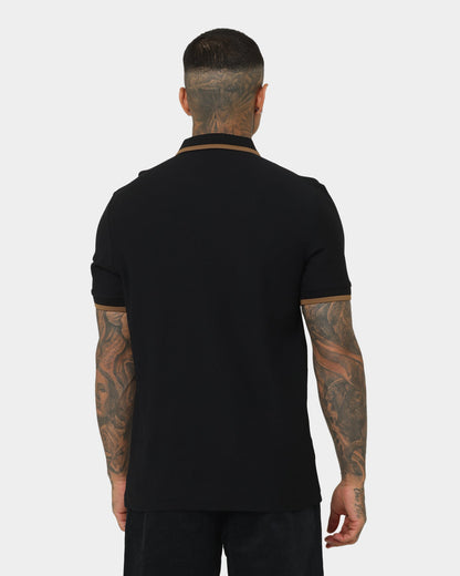 Fred Perry Half Zip Polo Shirt Black