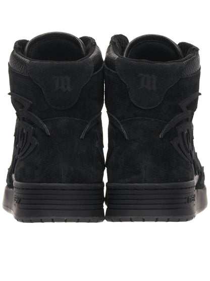 Suede High Top Sneakers (022BW409-BLACK)