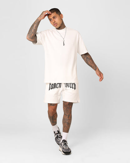 Fallen Breed Puff Logo Zip Sweat Shorts White/Black