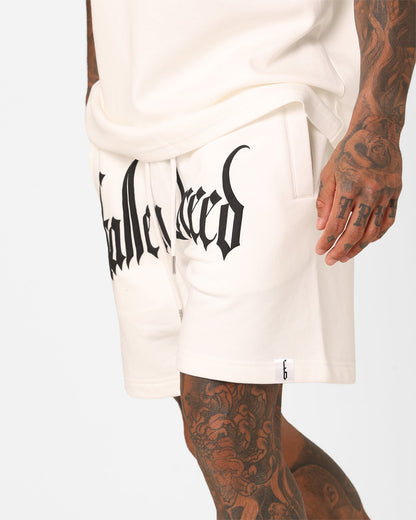 Fallen Breed Puff Logo Zip Sweat Shorts White/Black