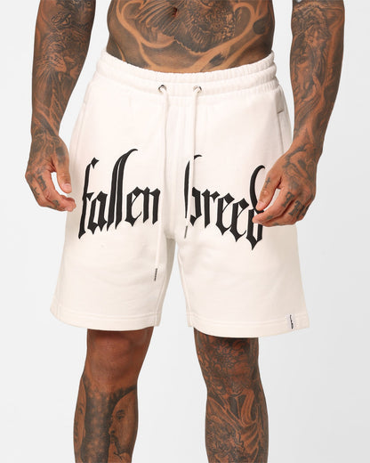 Fallen Breed Puff Logo Zip Sweat Shorts White/Black