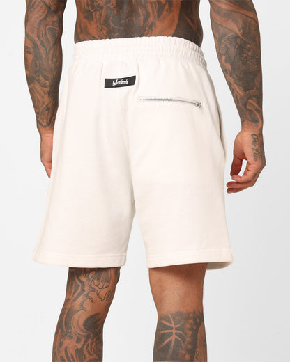 Fallen Breed Puff Logo Zip Sweat Shorts White/Black