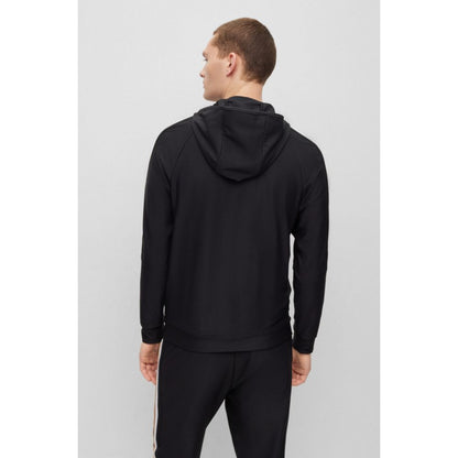 BOSS x Matteo Berrettini Zip-up hoodie in active-stretch jersey with logo