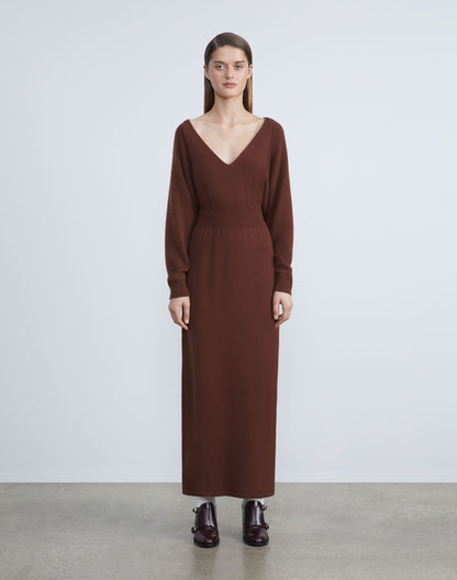 Cashmere Convertible Blouson Sweater Dress