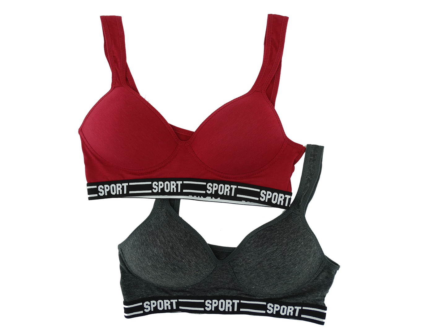 Lady Princess Ladies 2pk  Sport Bra -Asstd (S-XL)