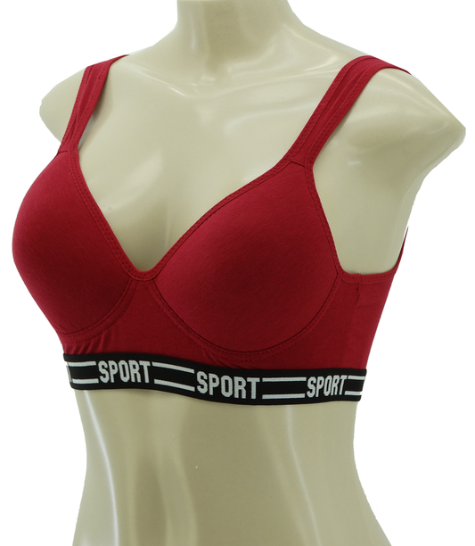 Lady Princess Ladies 2pk  Sport Bra -Asstd (S-XL)