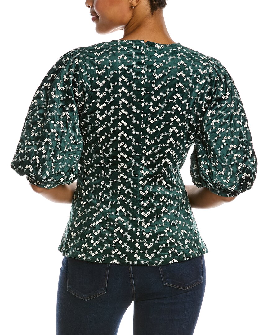 Gracia Flower Pattern Peplum Style Top