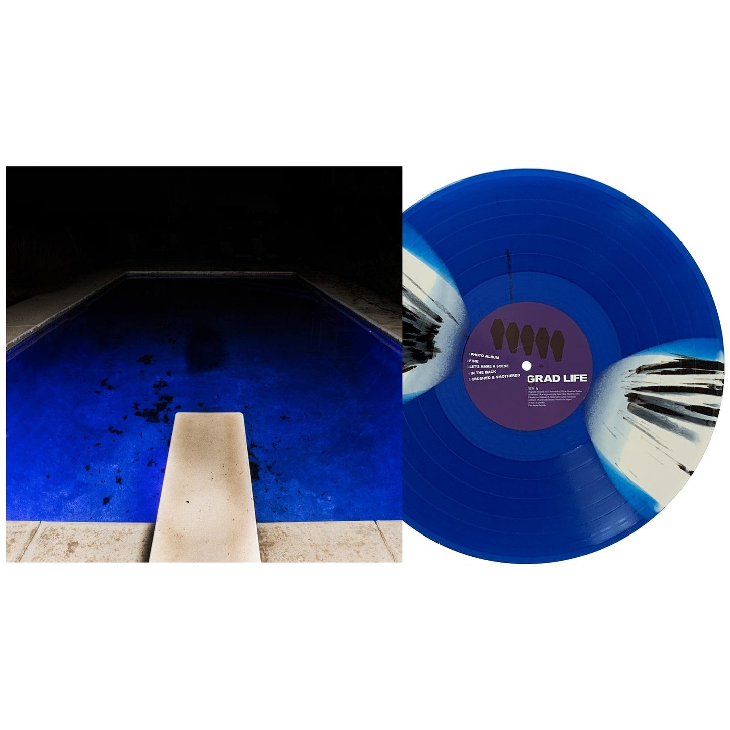 II  - Royal Blue & Bone Moon Phase W/ Black Splatter LP