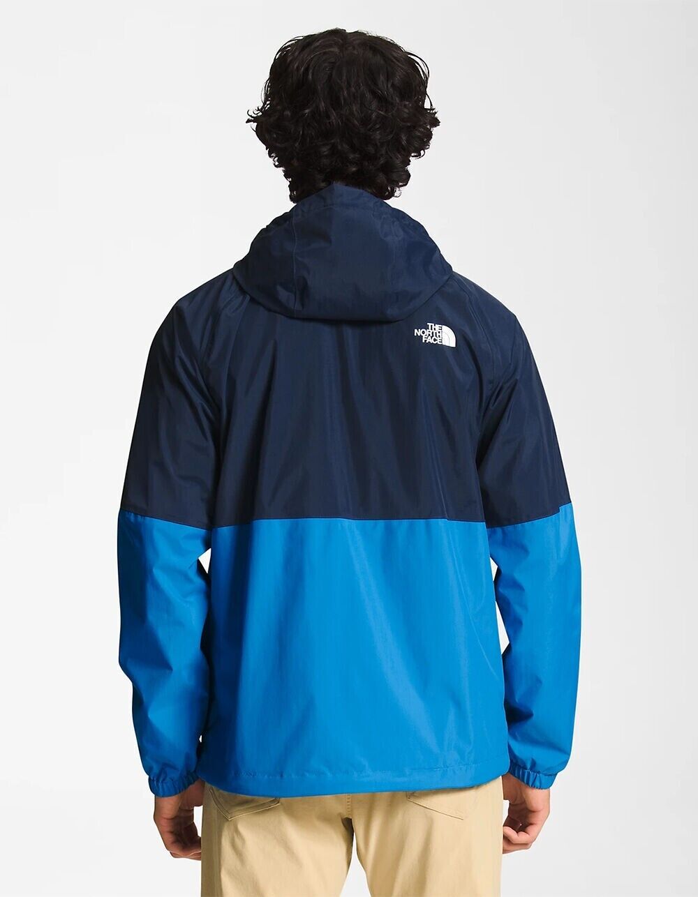 The North Face Antora NF0A7QFTK5 Men's Blue Full Zip Rain Hoodie Jacket DTF427