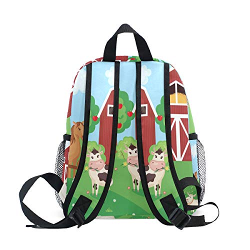 ColourLife Kids Preschool Book bag Farm Animals Backpack School Bag for Girls Boys