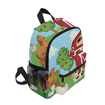 ColourLife Kids Preschool Book bag Farm Animals Backpack School Bag for Girls Boys