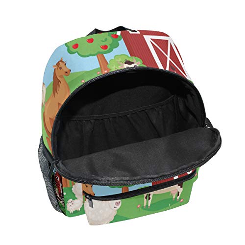 ColourLife Kids Preschool Book bag Farm Animals Backpack School Bag for Girls Boys