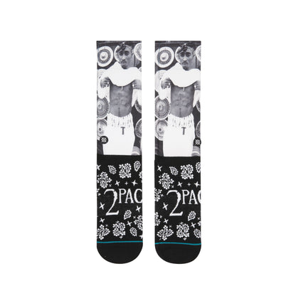 Tupac Bandana Socks Men's - Black/White/Grey