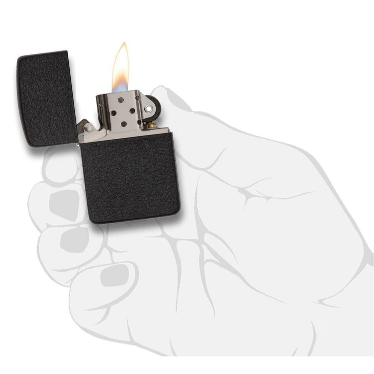 1941 BLACK CRACKLE ZIPPO LIGHTER PLAIN 28582