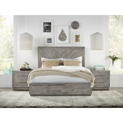 Alexandra Platform Bed - Rustic Latte