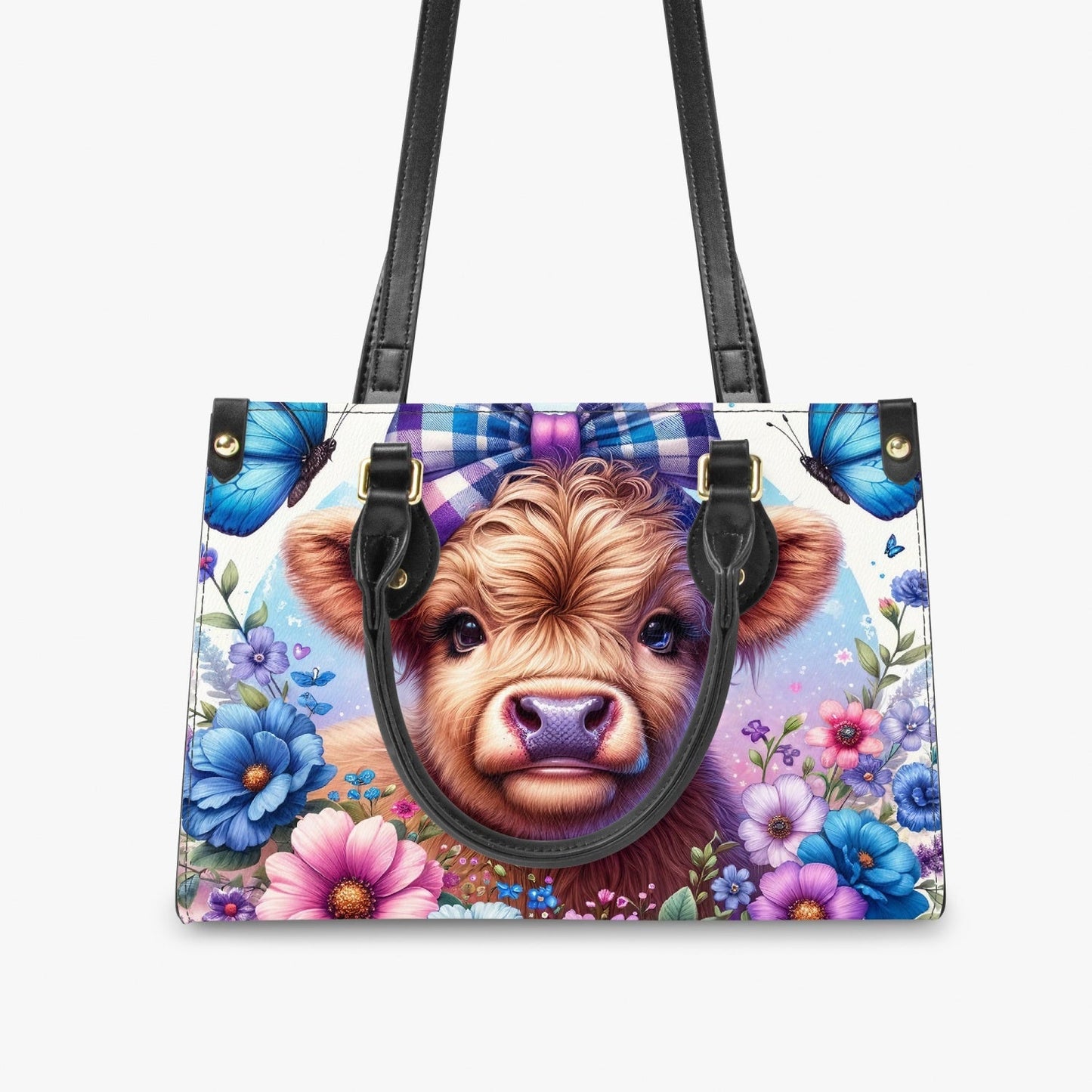 Women's Tote Bag - Long Strap - Highland Cow