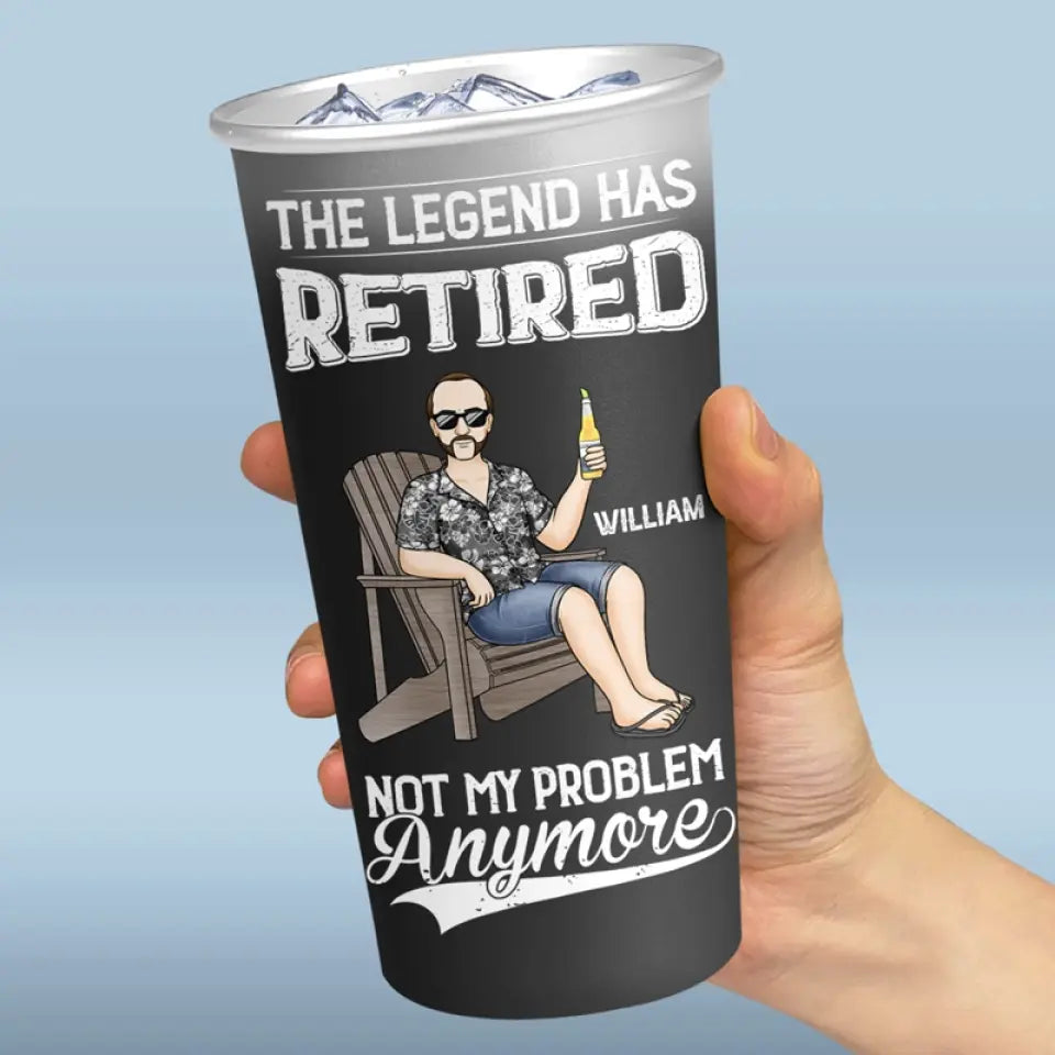 Retired People Feel Happy On Monday - Personalized Custom Aluminum Changing Color Cup - Appreciation, Retirement Gift For Coworkers, Work Friends, Colleagues