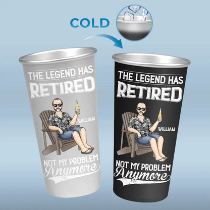 Retired People Feel Happy On Monday - Personalized Custom Aluminum Changing Color Cup - Appreciation, Retirement Gift For Coworkers, Work Friends, Colleagues