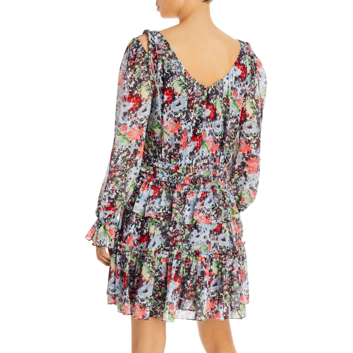 Lewis Womens Floral Print Short Mini Dress