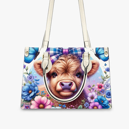 Women's Tote Bag - Long Strap - Highland Cow