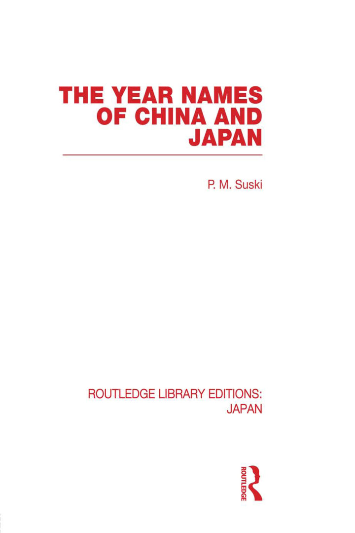 The Year Names of China and Japan 1st Edition PDF E-book :