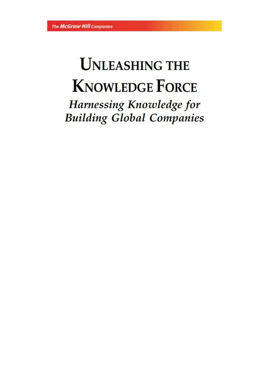 Unleashing the Knowledge Force PDF E-book :