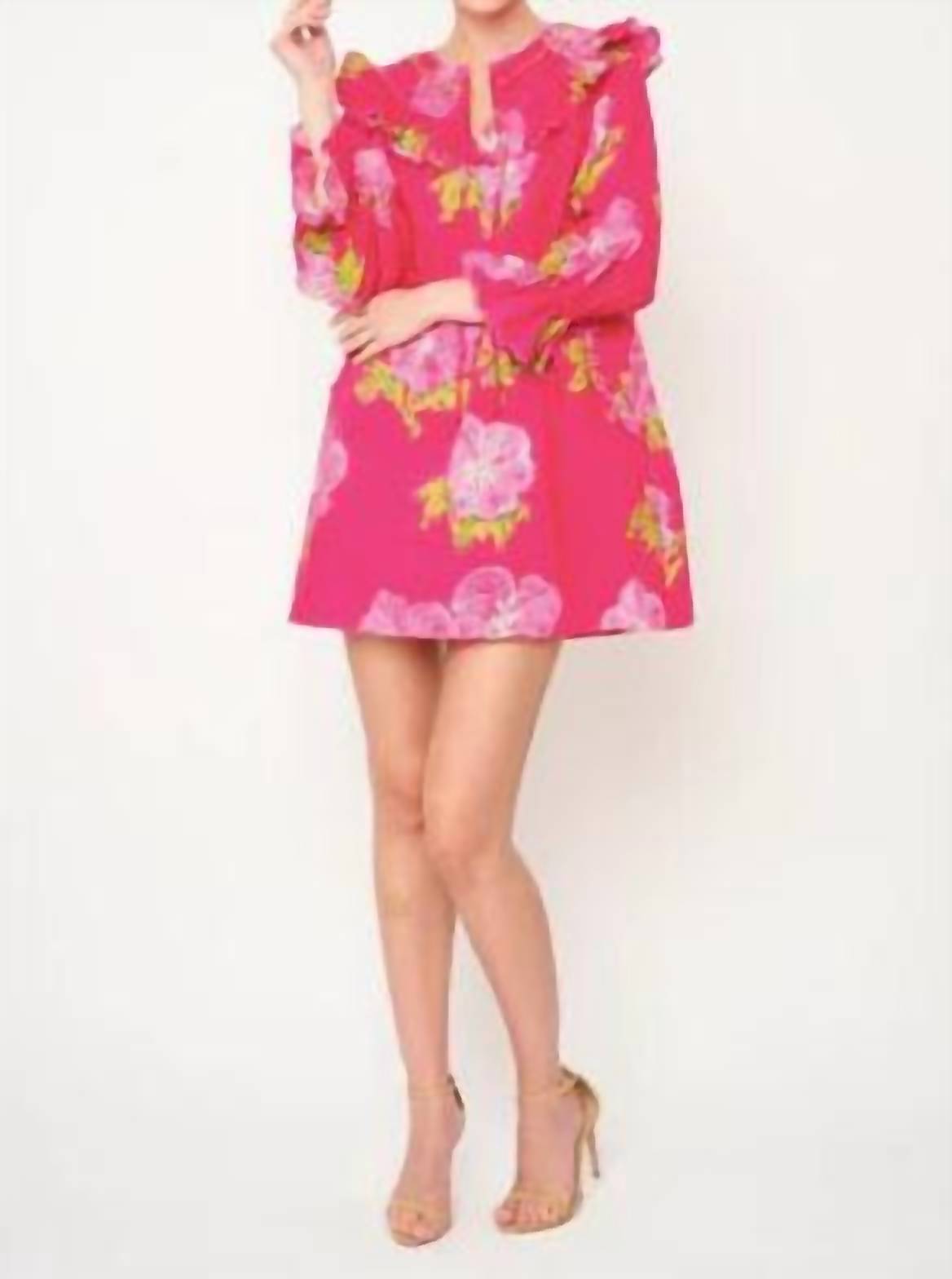 Cheri Mini Dress In Pink Floral