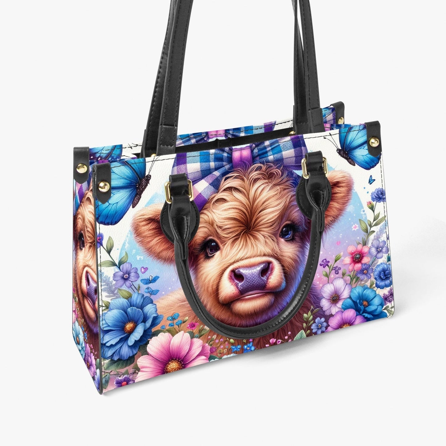 Women's Tote Bag - Long Strap - Highland Cow