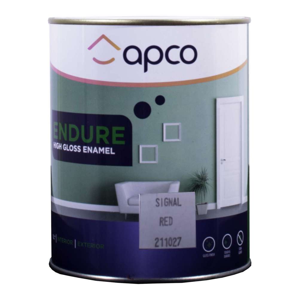 Apco Endure Gloss Enamel Signal Red 1L