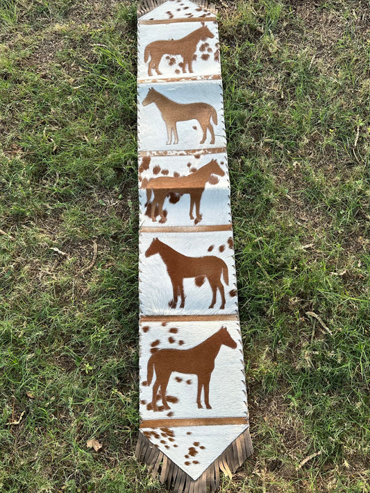 Genuine Leather Cowhide Table Runner