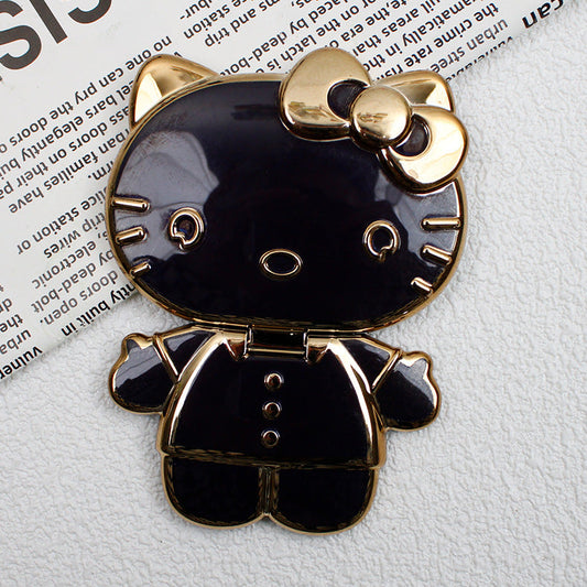 Charming Kitty Folding Mirror Phone Gripper