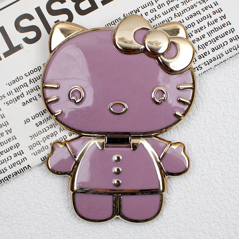 Charming Kitty Folding Mirror Phone Gripper