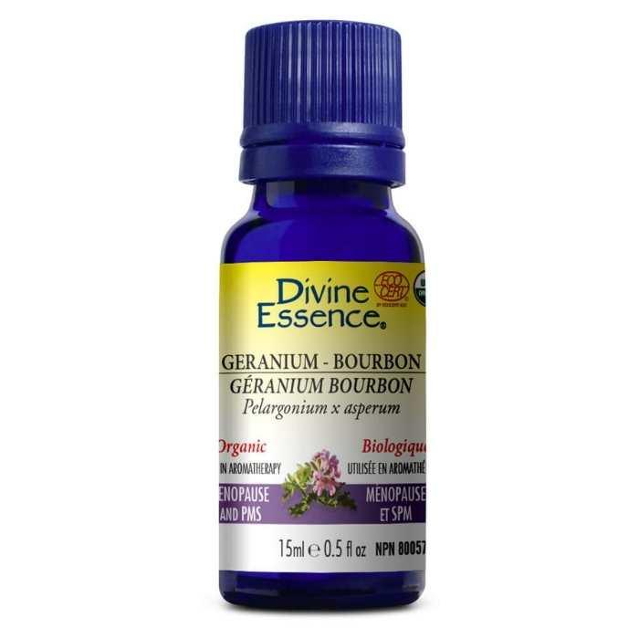 Divine Essence - Organic Geranium Bourbon Essential Oil, 15ml