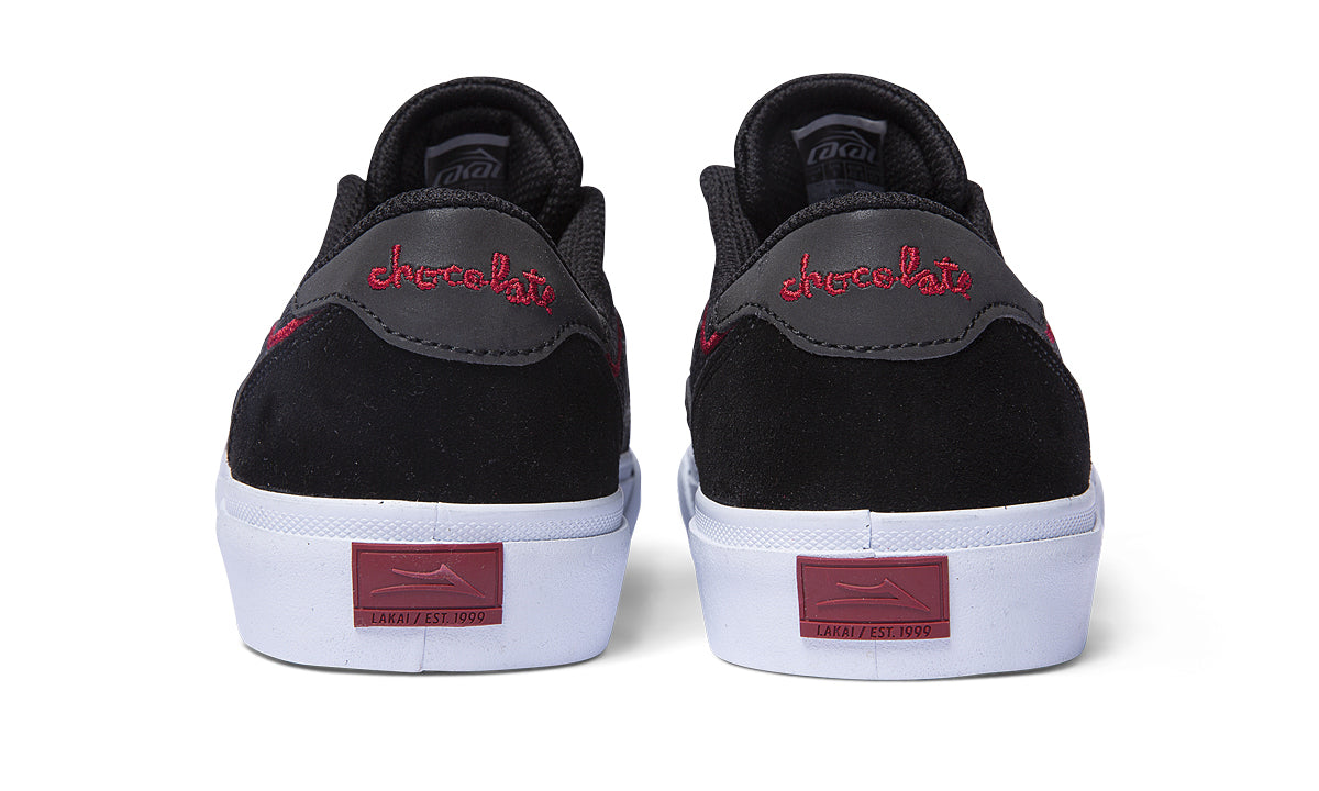 Lakai Flaco II - (Chocolate) Black Red Suede