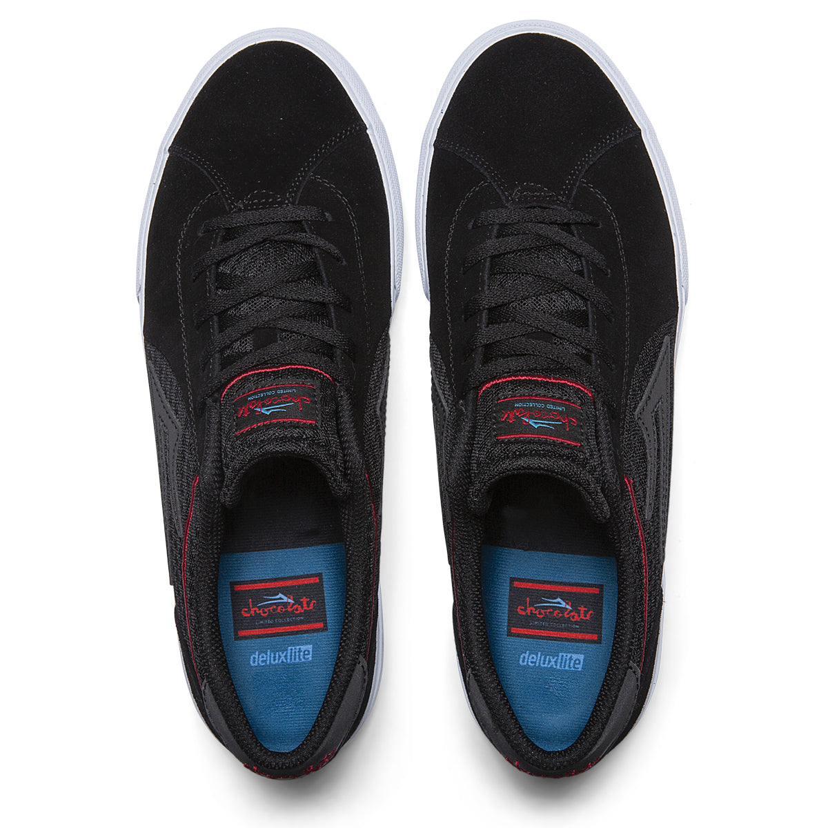 Lakai Flaco II - (Chocolate) Black Red Suede