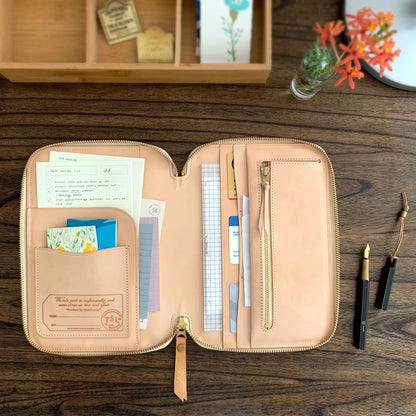 [TSL] Leather Zip Organizer // Yellow