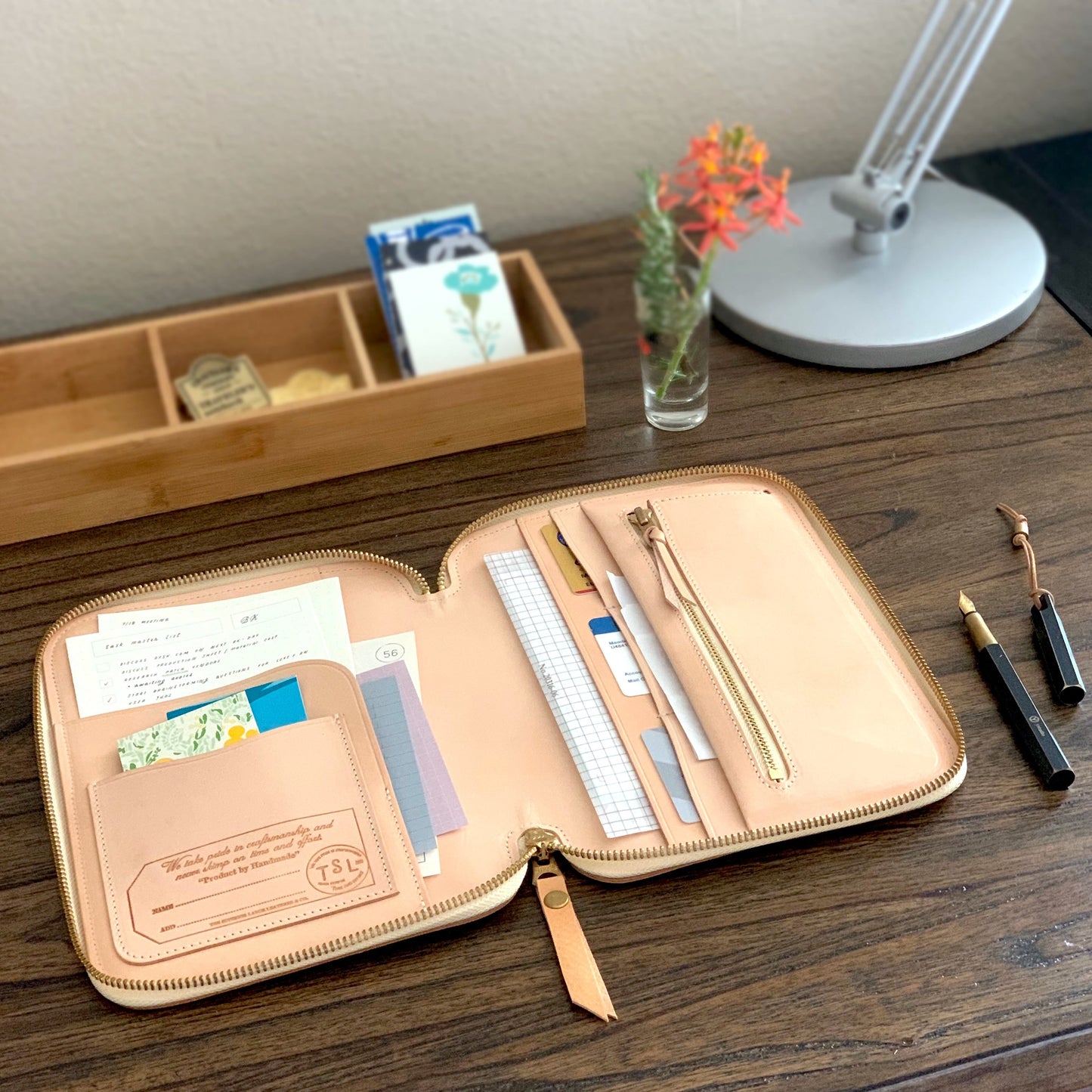 [TSL] Leather Zip Organizer // Yellow